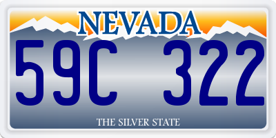 NV license plate 59C322