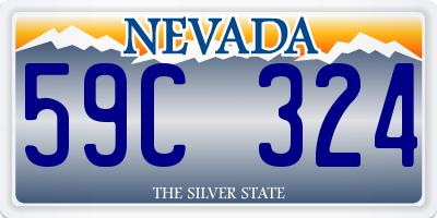 NV license plate 59C324