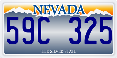 NV license plate 59C325