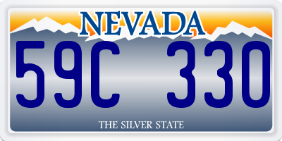 NV license plate 59C330