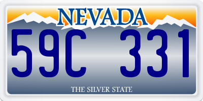 NV license plate 59C331