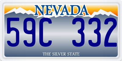 NV license plate 59C332