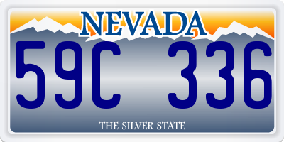 NV license plate 59C336