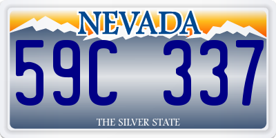 NV license plate 59C337