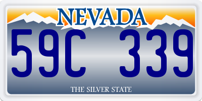 NV license plate 59C339