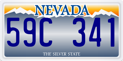NV license plate 59C341