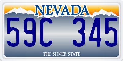 NV license plate 59C345