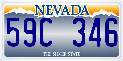 NV license plate 59C346