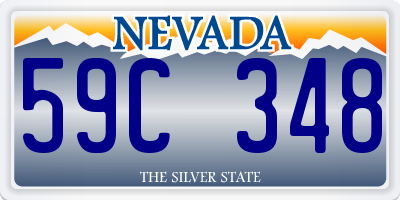 NV license plate 59C348