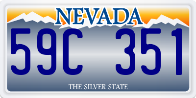 NV license plate 59C351