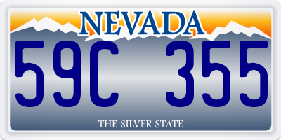 NV license plate 59C355