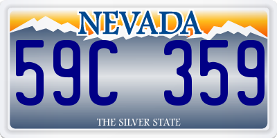 NV license plate 59C359