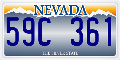 NV license plate 59C361