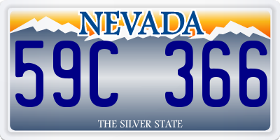 NV license plate 59C366