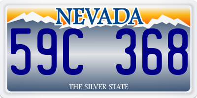 NV license plate 59C368