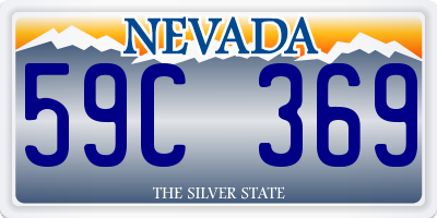 NV license plate 59C369