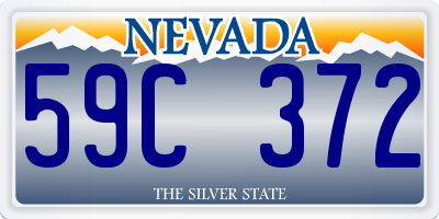 NV license plate 59C372