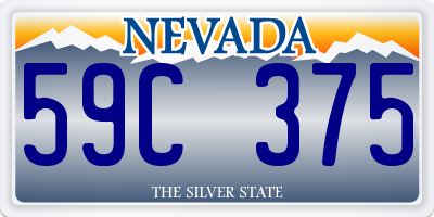 NV license plate 59C375