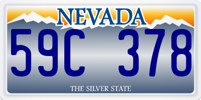 NV license plate 59C378