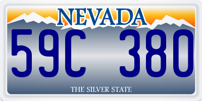 NV license plate 59C380