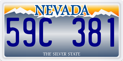 NV license plate 59C381