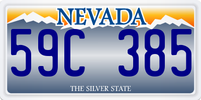 NV license plate 59C385