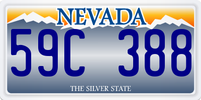 NV license plate 59C388