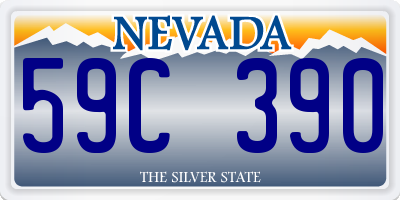 NV license plate 59C390