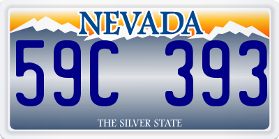 NV license plate 59C393