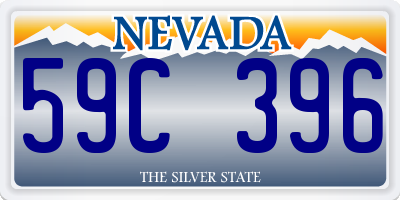 NV license plate 59C396