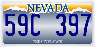 NV license plate 59C397