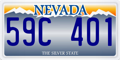NV license plate 59C401
