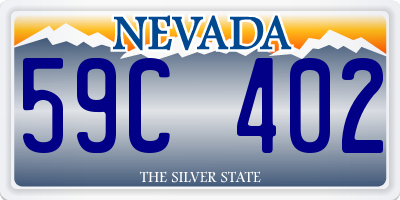 NV license plate 59C402