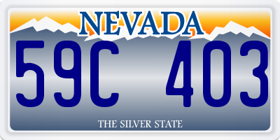 NV license plate 59C403