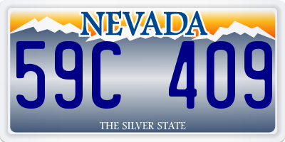 NV license plate 59C409