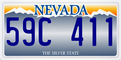 NV license plate 59C411