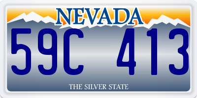 NV license plate 59C413