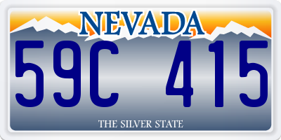 NV license plate 59C415