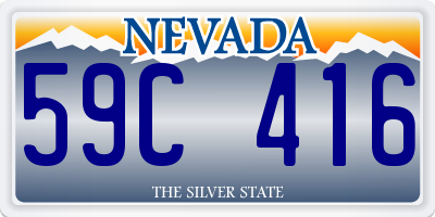 NV license plate 59C416