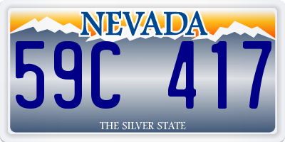 NV license plate 59C417