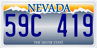 NV license plate 59C419