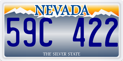NV license plate 59C422