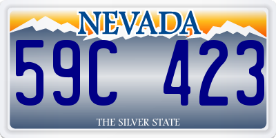 NV license plate 59C423