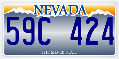NV license plate 59C424