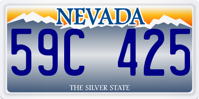 NV license plate 59C425