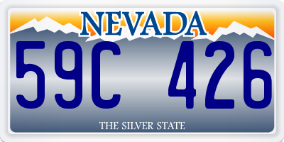 NV license plate 59C426