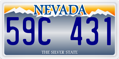 NV license plate 59C431