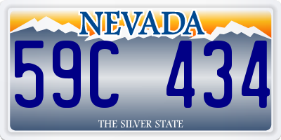 NV license plate 59C434