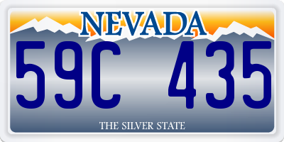 NV license plate 59C435