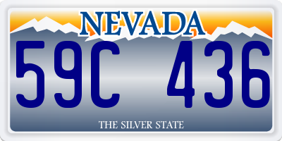 NV license plate 59C436